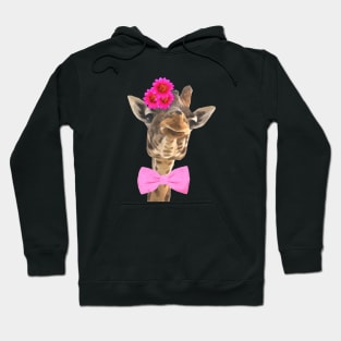 Funny Giraffe Illustration Hoodie